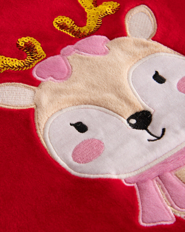 Pull de Noël pour enfants avec un renne rouge