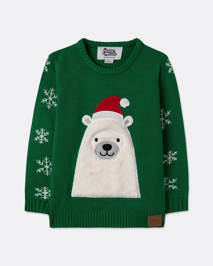 Pull de Noël ours polaire pour enfants