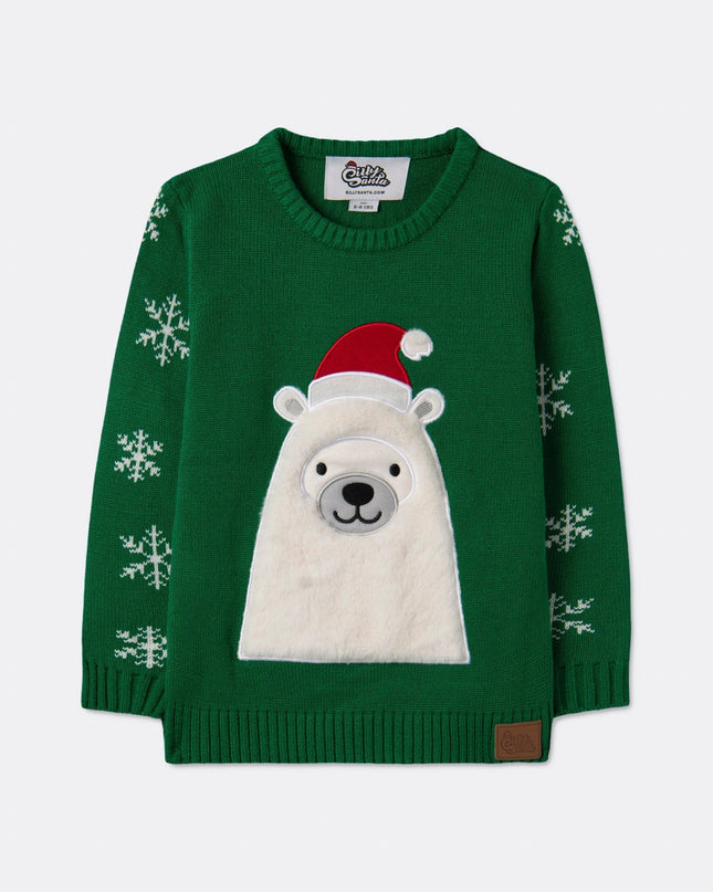 Pull de Noël ours polaire pour enfants