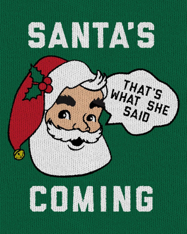 Men's Santa's Coming Ugly Christmas Sweater