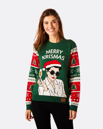 Pull de Noël pour femme « Merry Krismas »