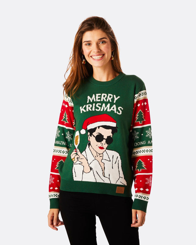Pull de Noël pour femme « Merry Krismas »