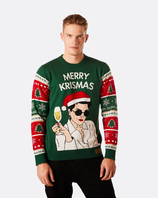 Pull de Noël Merry Krismas pour hommes