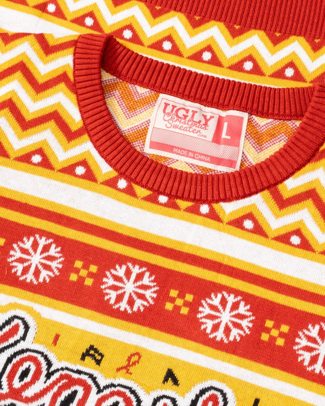 Pull de Noël moche avec le logo du groupe Kenosha Kickers