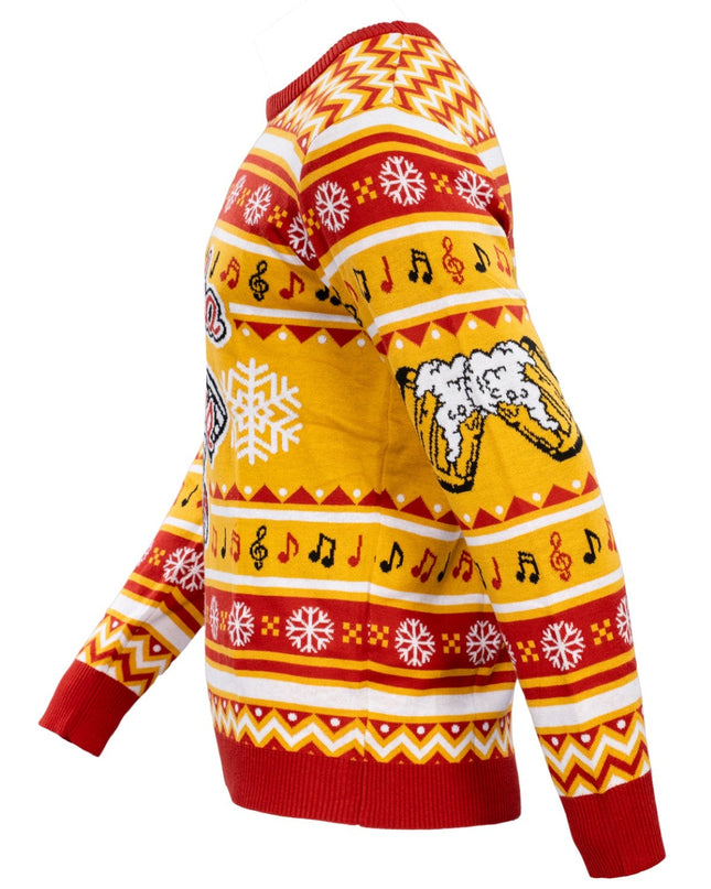 Pull de Noël moche avec le logo du groupe Kenosha Kickers