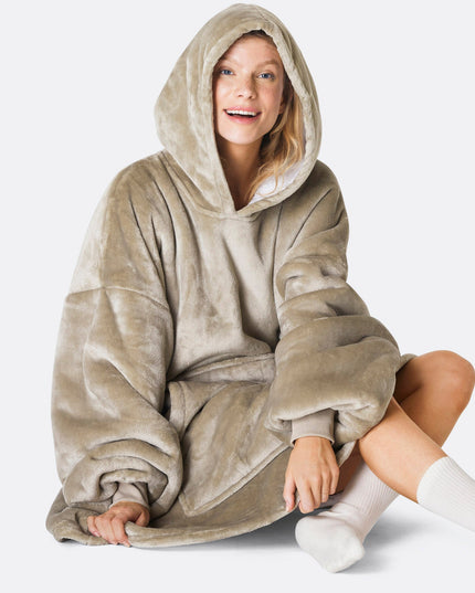 Sweat à capuche kaki HappyHoodie pour adultes - Vêtements d'intérieur polyvalents
