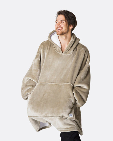 Sweat à capuche kaki HappyHoodie pour adultes - Vêtements d'intérieur polyvalents