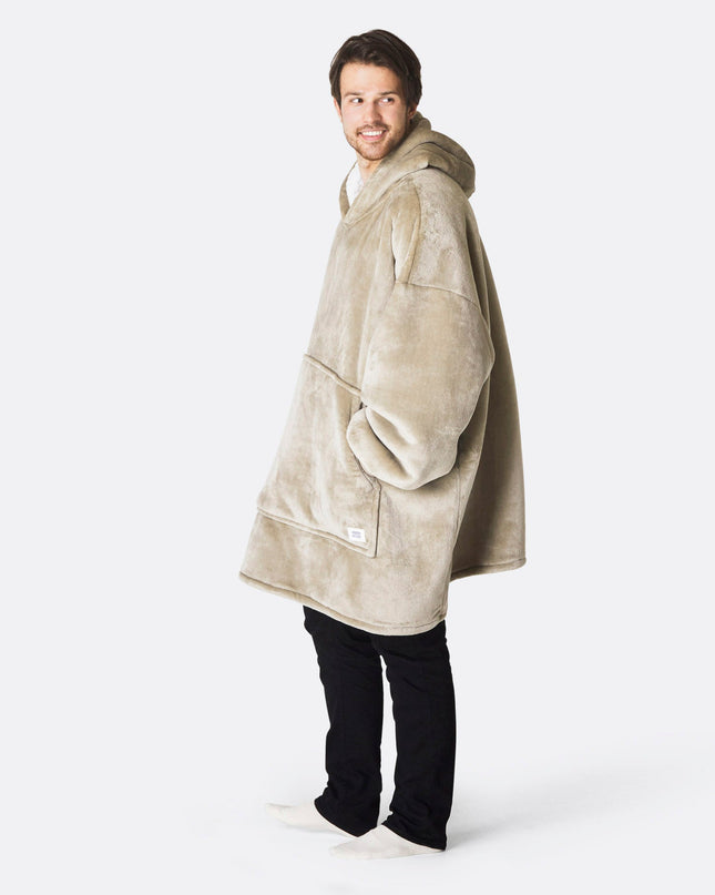 Sweat à capuche kaki HappyHoodie pour adultes - Vêtements d'intérieur polyvalents