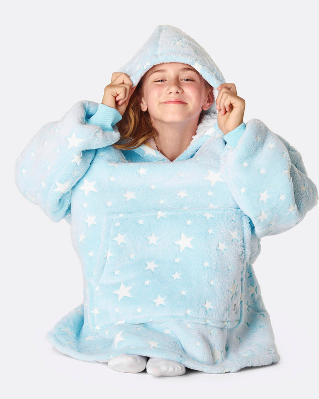 Sweat à capuche HappyHoodie Blue Stars pour enfants