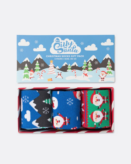 Coffret cadeau de chaussettes de Noël pour enfants (lot de 3)