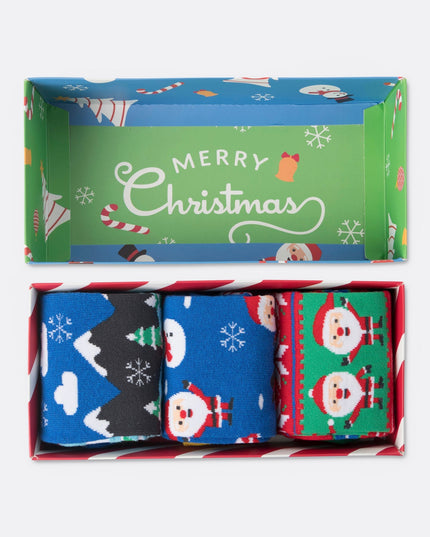 Coffret cadeau de chaussettes de Noël pour enfants (lot de 3)