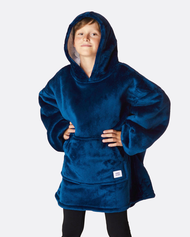 Sweat à capuche bleu marine pour enfants