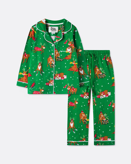Pyjama de Noël pour enfants avec col en forme de renne