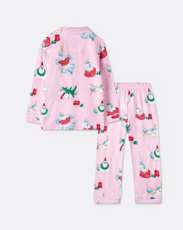 Pyjama de Noël pour enfants avec col licorne pour des nuits douillettes