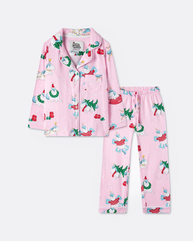 Pyjama de Noël pour enfants avec col licorne pour des nuits douillettes