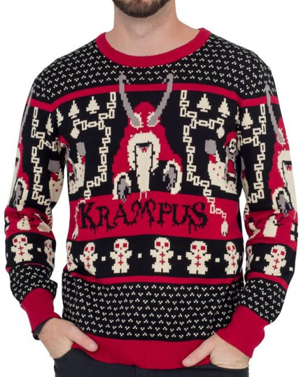 Pull de Noël moche en tricot Krampus pour s'amuser pendant les fêtes
