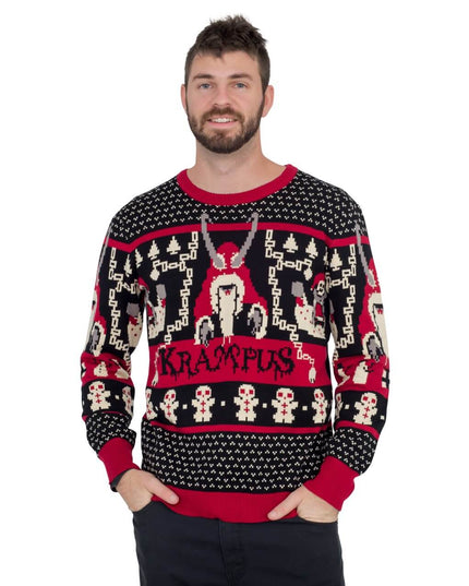 Pull de Noël moche en tricot Krampus pour s'amuser pendant les fêtes