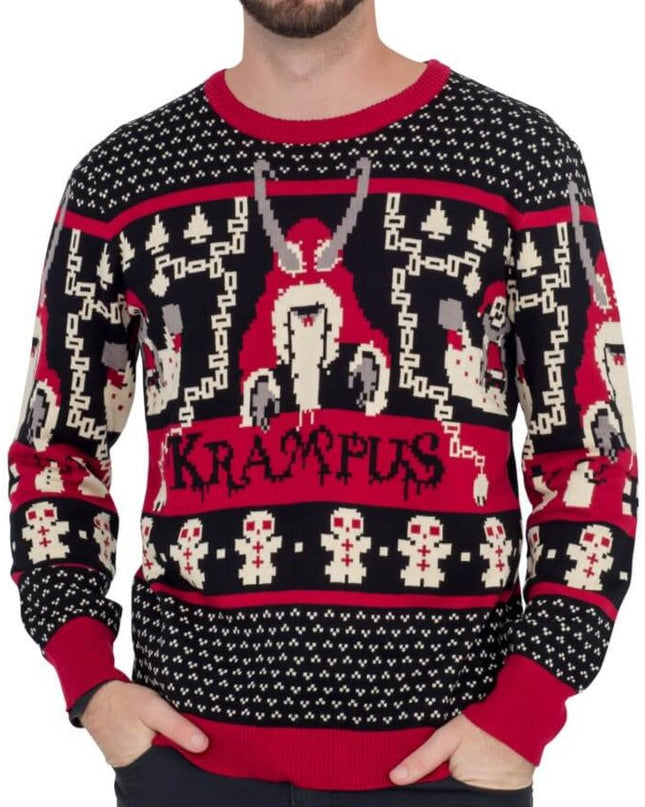 Pull de Noël moche en tricot Krampus pour s'amuser pendant les fêtes