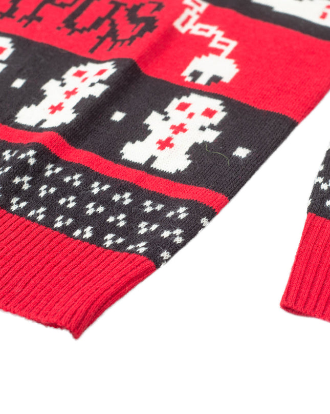 Pull de Noël moche en tricot Krampus pour femmes