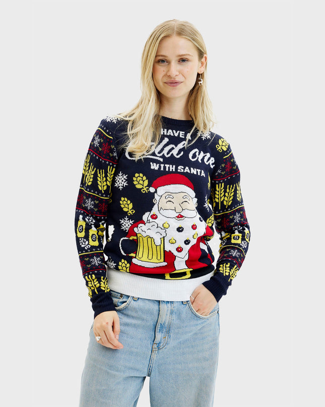 Pull de Noël « Have a Cold One with Santa » pour femmes