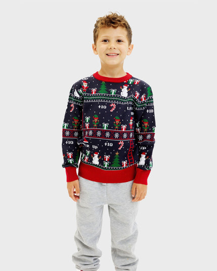 Pull de Noël vintage pour gamers - Enfants