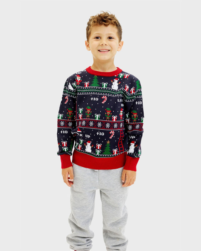Pull de Noël vintage pour gamers - Enfants