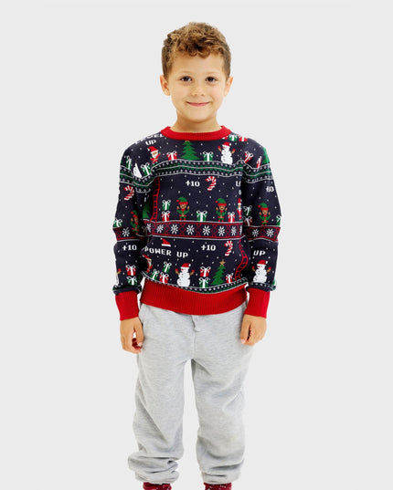 Pull de Noël vintage pour gamers - Enfants