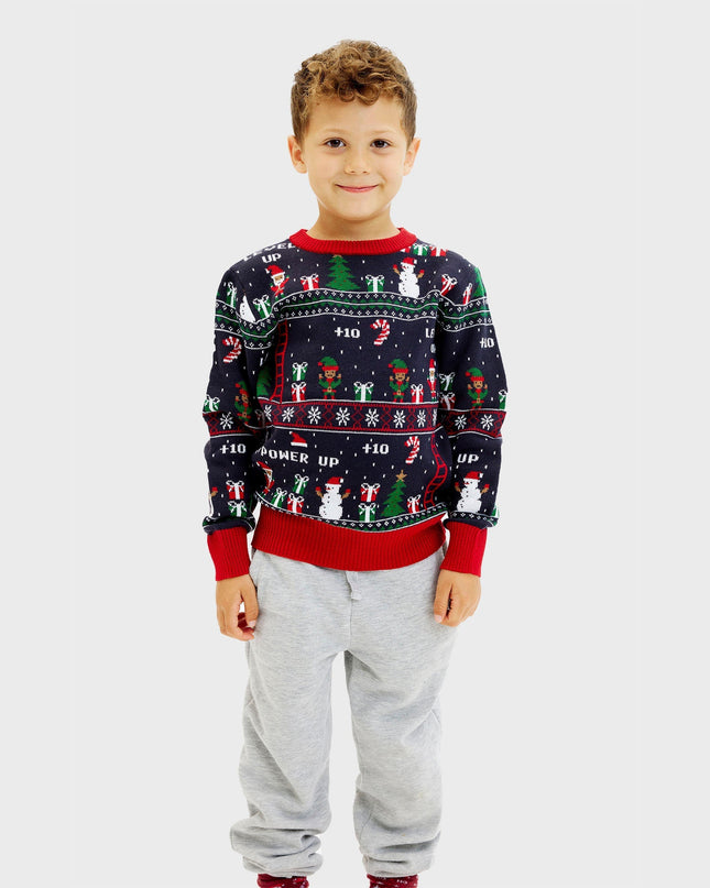 Pull de Noël vintage pour gamers - Enfants