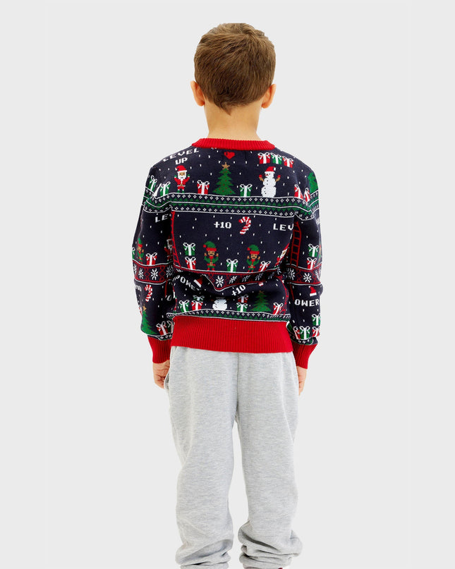 Pull de Noël vintage pour gamers - Enfants