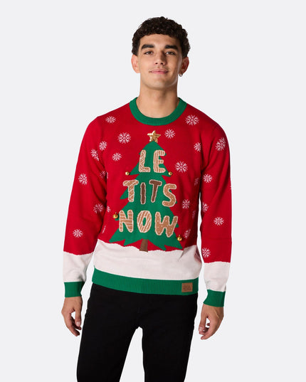 Pull de Noël festif « Let It Snow » pour homme