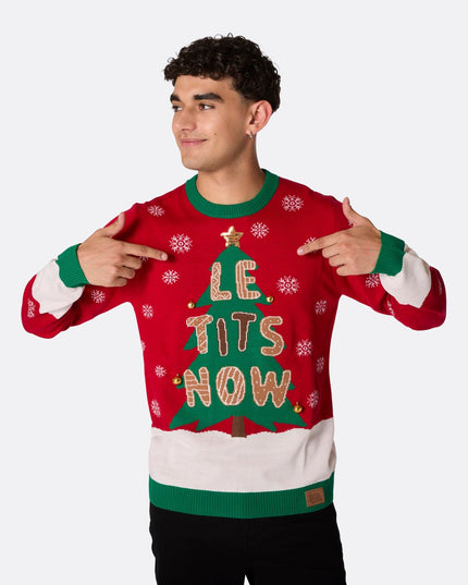 Pull de Noël festif « Let It Snow » pour homme