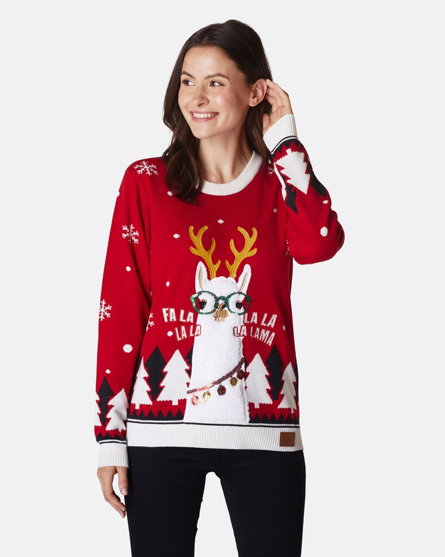 Pull de Noël Lama pour femmes