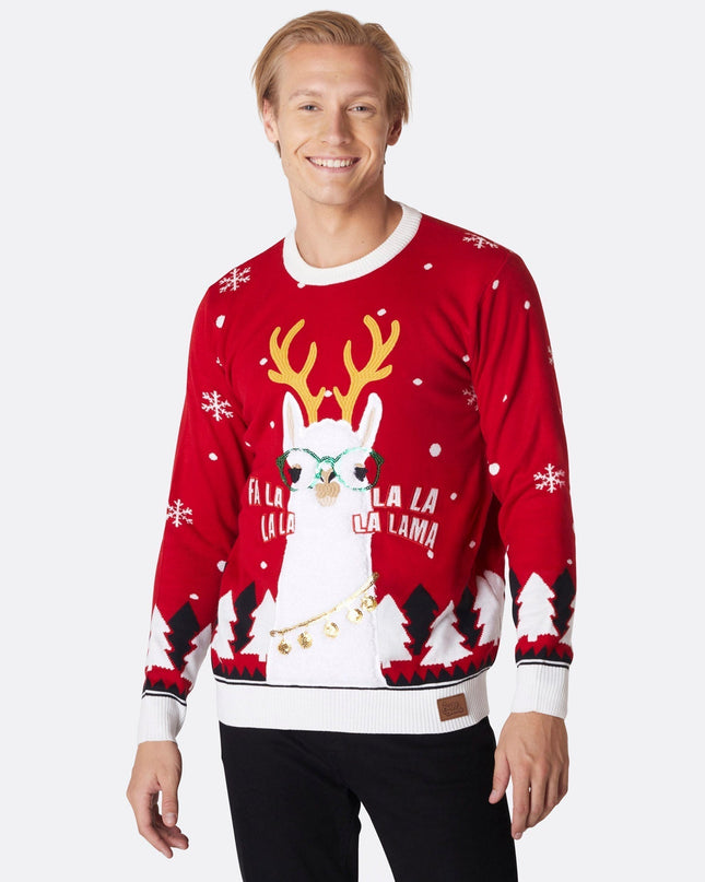 Pull de Noël Lama pour homme