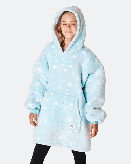 Sweat à capuche HappyHoodie Blue Stars pour enfants