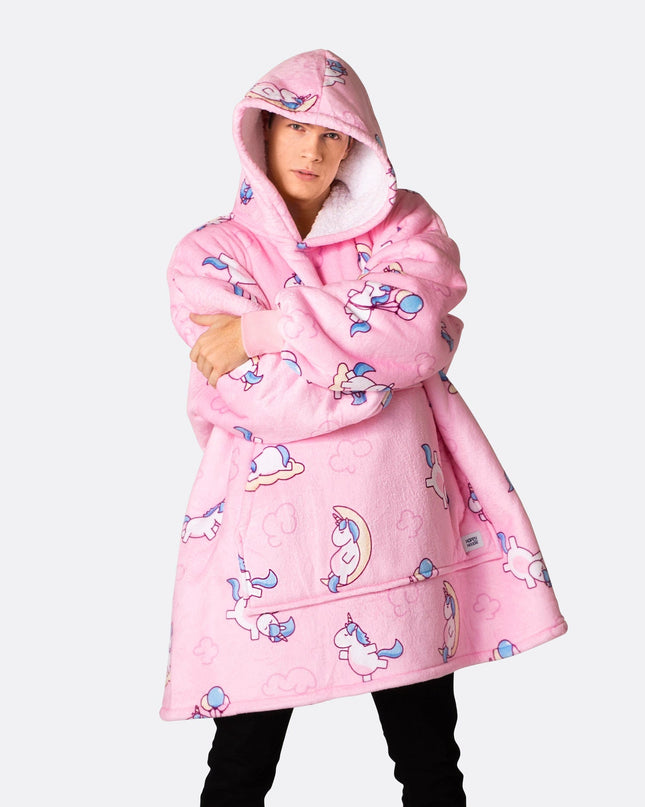Sweat à capuche licorne HappyHoodie pour adultes - Vêtements d'intérieur amusants
