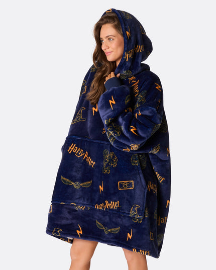 Sweat à capuche HappyHoodie Harry Potter bleu pour adultes - Style confortable