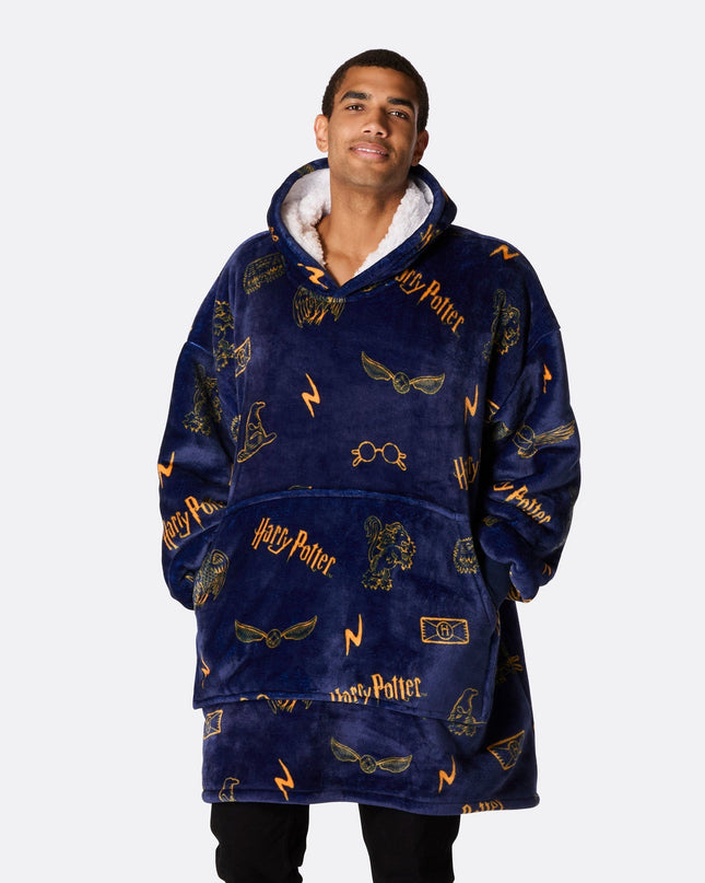 Sweat à capuche HappyHoodie Harry Potter bleu pour adultes - Style confortable