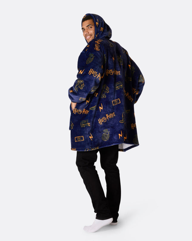 Sweat à capuche HappyHoodie Harry Potter bleu pour adultes - Style confortable