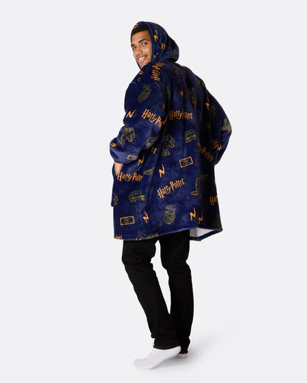 Sweat à capuche HappyHoodie Harry Potter bleu pour adultes - Style confortable