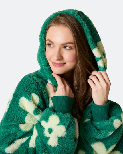 Fleurs Teddy vert HappyHoodie