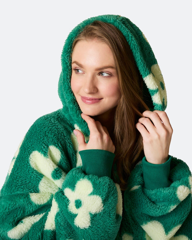 Fleurs Teddy vert HappyHoodie