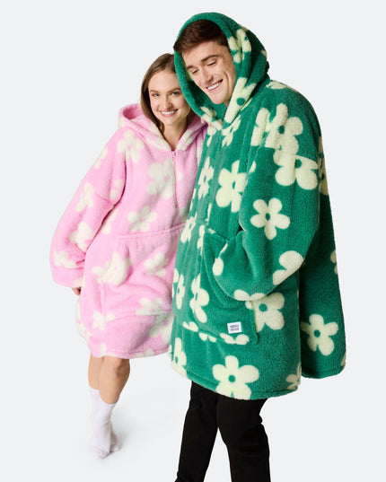 HappyHoodie Fleurs Ours en peluche rose pour hommes et femmes