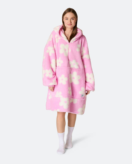 HappyHoodie Fleurs Ours en peluche rose pour hommes et femmes