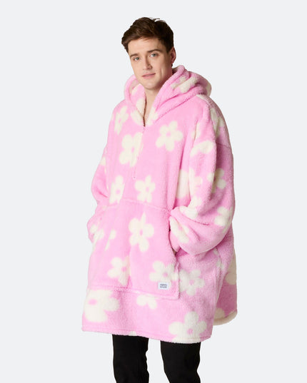 HappyHoodie Fleurs Ours en peluche rose pour hommes et femmes