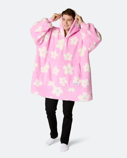 HappyHoodie Fleurs Ours en peluche rose pour hommes et femmes
