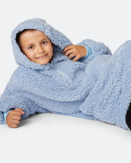 Kids Blue Sherpa HappyHoodie