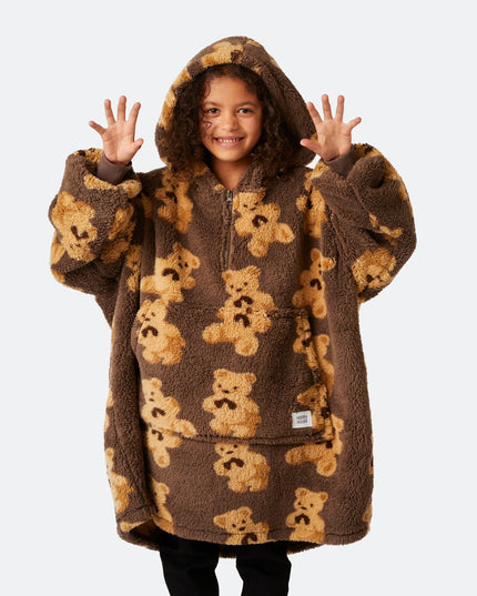 Sweat à capuche HappyHoodie en peluche sombre pour enfants