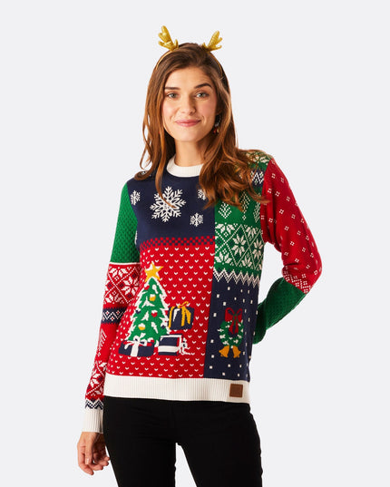Pull de Noël rétro pour femme