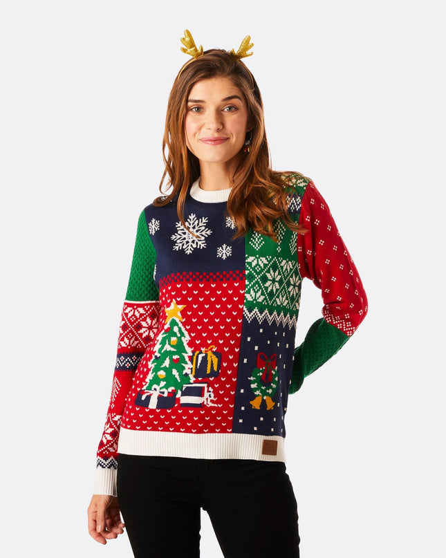 Pull de Noël rétro pour femme