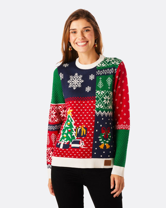Pull de Noël rétro pour femme